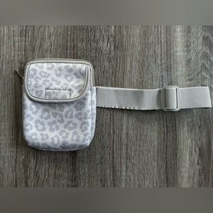 Mytagalongs Mini Crossbody / Belt Bag - Gray Leopard Print